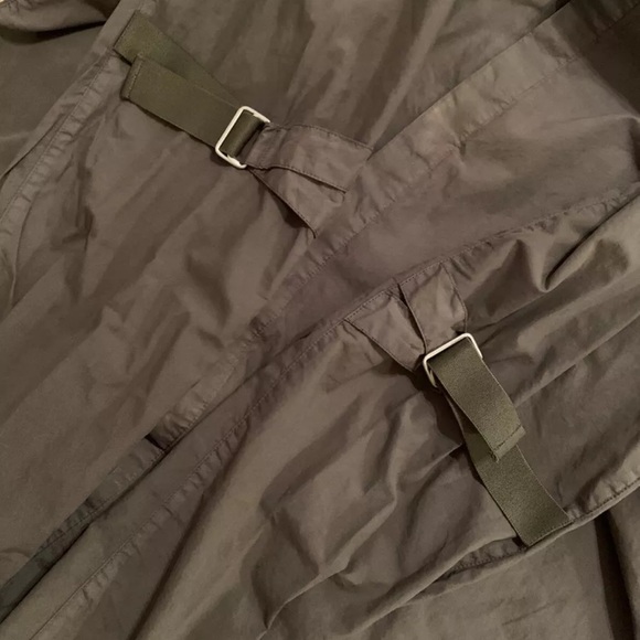 Helmut Lang Bondage Button Up Shirt Strap Seat Belt Olive Green Khaki Medium M - Picture 10 of 16